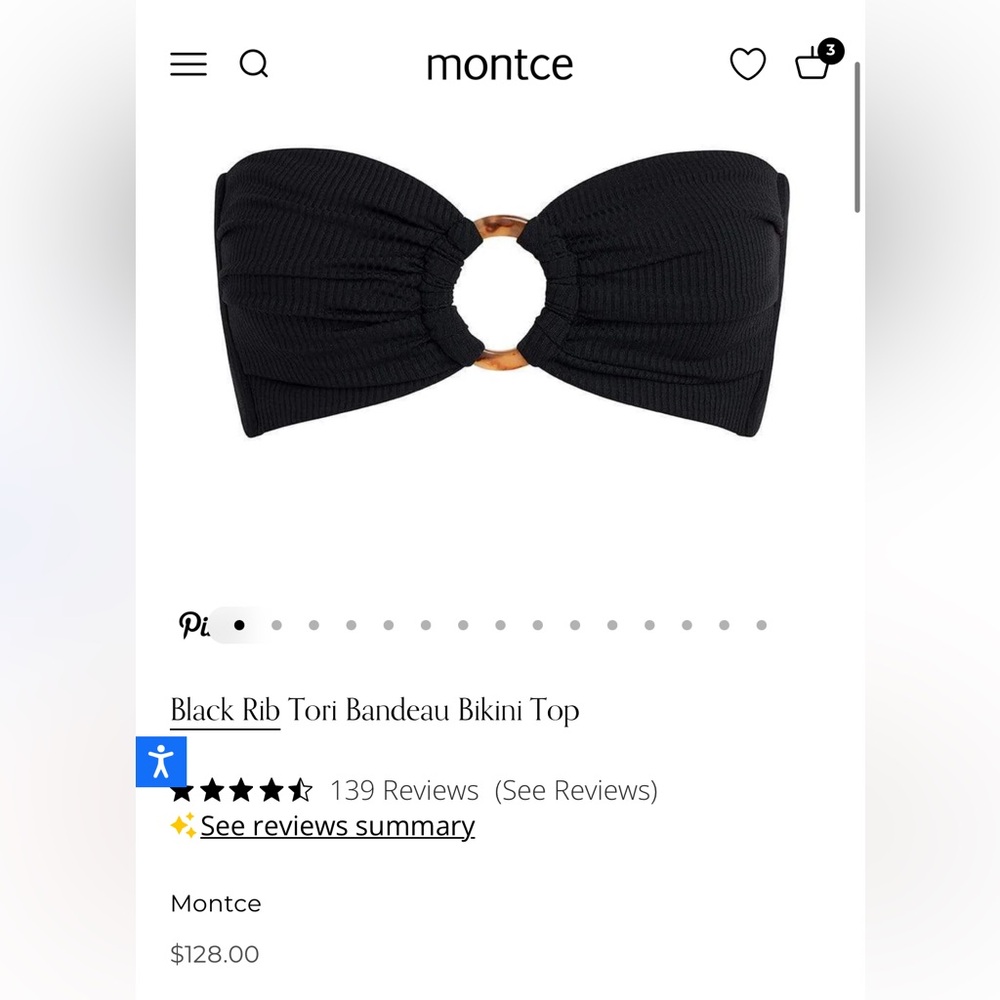 Montce Black Bikini top and bottom